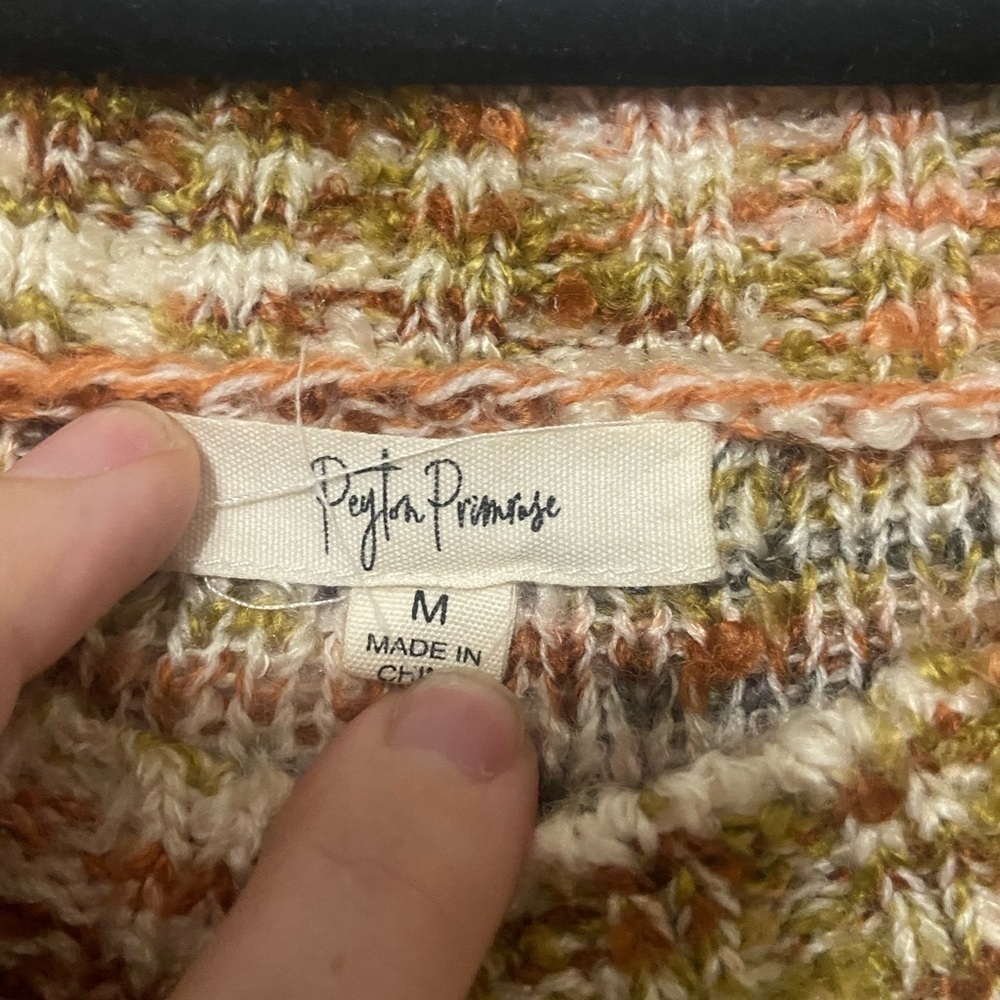 Peyton Primrose LIKE NEW multi color soft oversized knit spacedye sweater size M - Picture 3 of 4